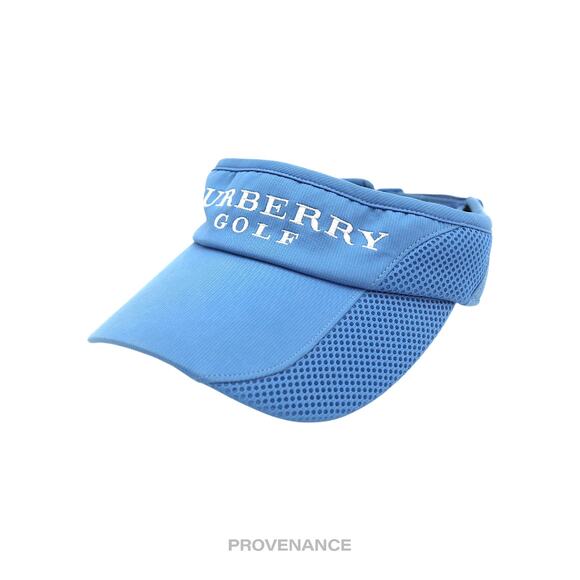 ? Burberry Golf Logo Embroidered Visor - Sky Blue